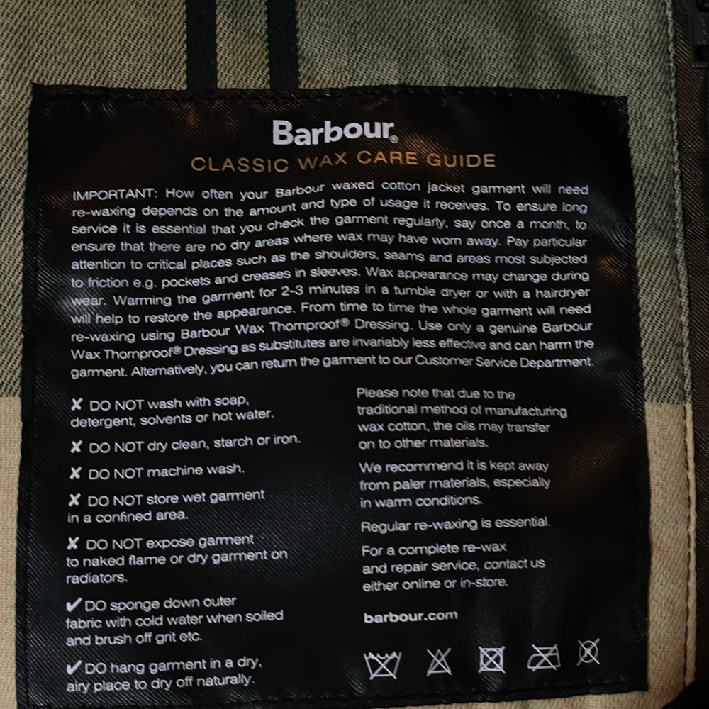 Barbour Allerston Water Resistant Waxed Cotton Jacket - Picture 6 of 7